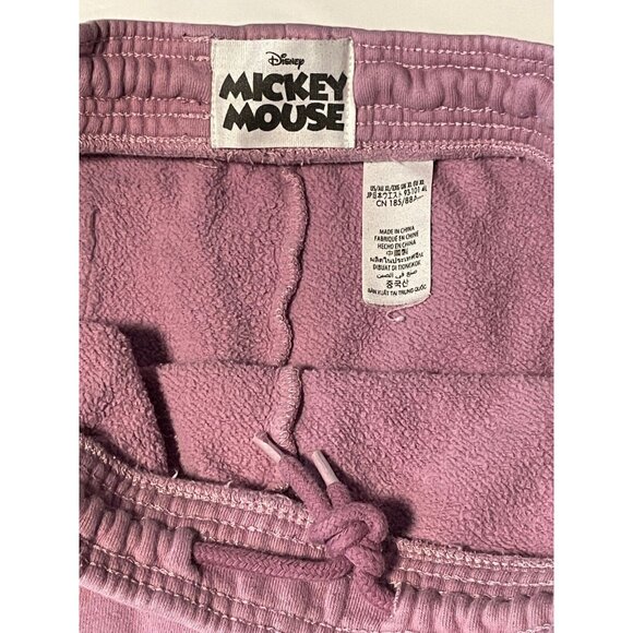 Disney Mickey Mouse mousewear sweatpants womens XL 34 x 28 gym jogger purple - Picture 5 of 13